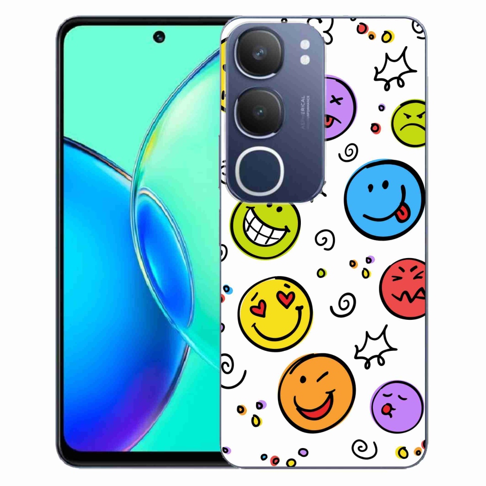 Gél borító mmCase a Vivo Y19s készülékhez - smiley-k