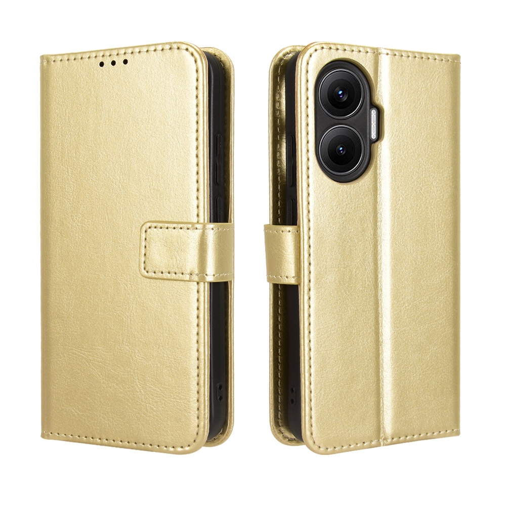 Őrült könyv tok a Xiaomi Poco F7 5G-hez - arany színben