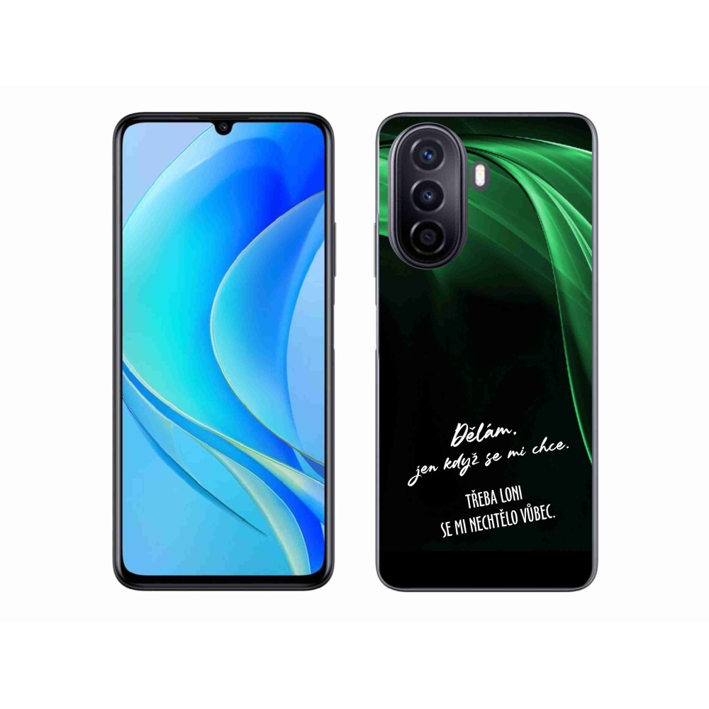 Gél borító mmCase a Huawei Nova Y70 készülékhez - vicces szöveg 12 fekete háttér