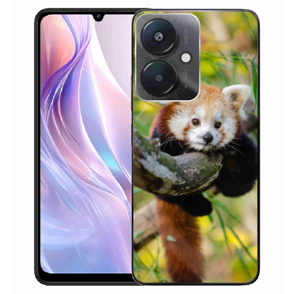 Gél borítás mmCase a Xiaomi Redmi 13C 5G-hez - panda piros