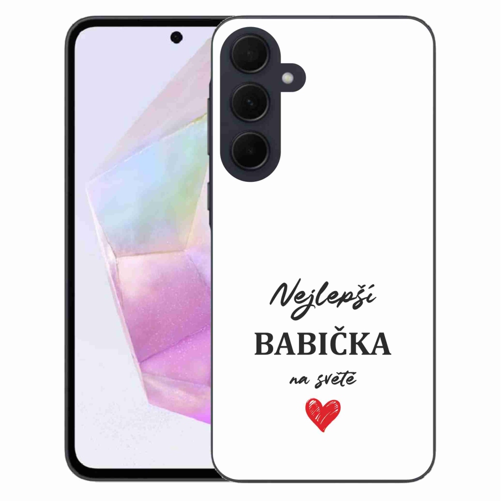 Gél borító mmCase Samsung Galaxy A35 5G - a legjobb nagymama 1 fehér háttérrel