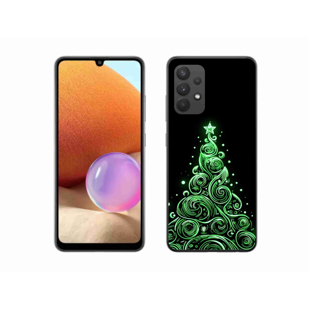 Gél borítás mmCase Samsung Galaxy A32 4G - neon karácsonyfa 3