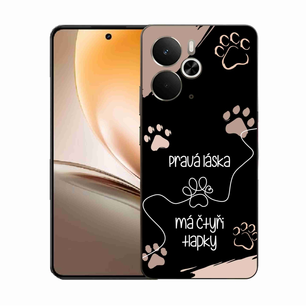 Gél borítás mmCase a Realme 14 5G/14T 5G készülékhez - kutyamotívum 1 fekete háttér