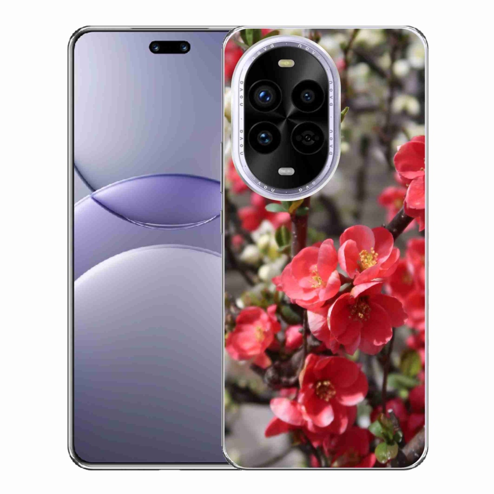 Gél borítás mmCase a Huawei Nova 13 Pro 5G-re - piros virágok