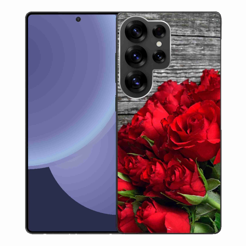 Gél borítás mmCase Samsung Galaxy S25 Ultra készülékhez - piros rózsa