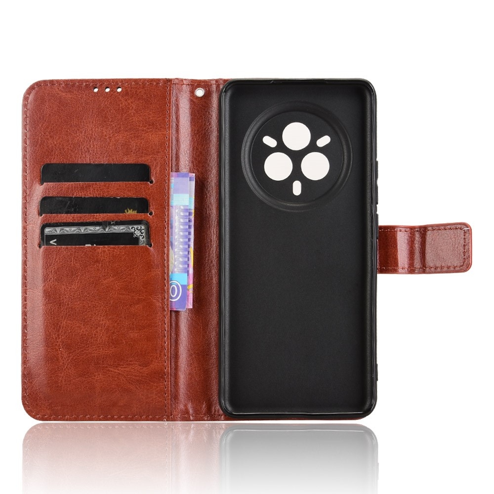 Őrült könyvtáska a Realme 14 Pro+ 5G számára - barna színben