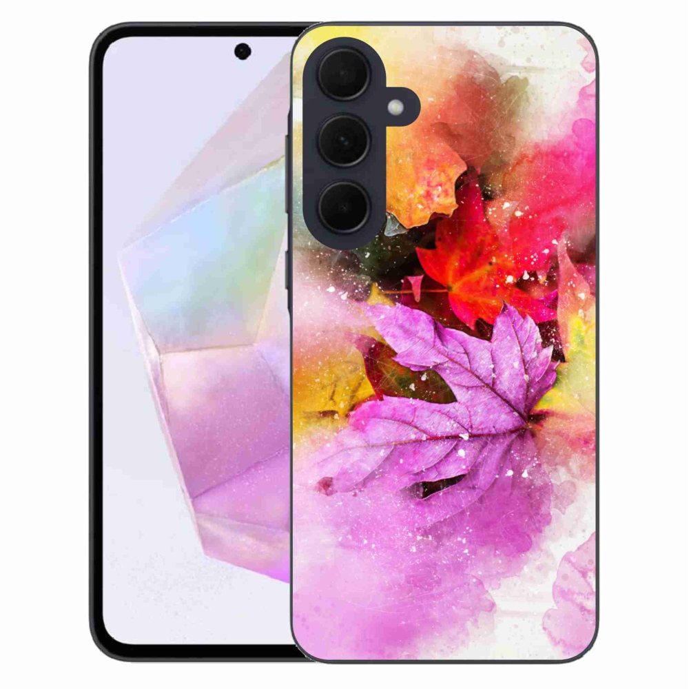 Gél borító mmCase Samsung Galaxy A35 5G - színes levelek - Samsung Galaxy A35 5G - színes levelek