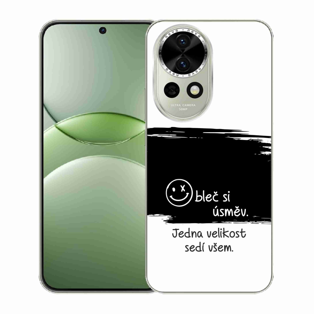 Gél borító mmCase a Huawei Nova 13 5G számára - vicces szöveg 8 fekete és fehér háttérrel