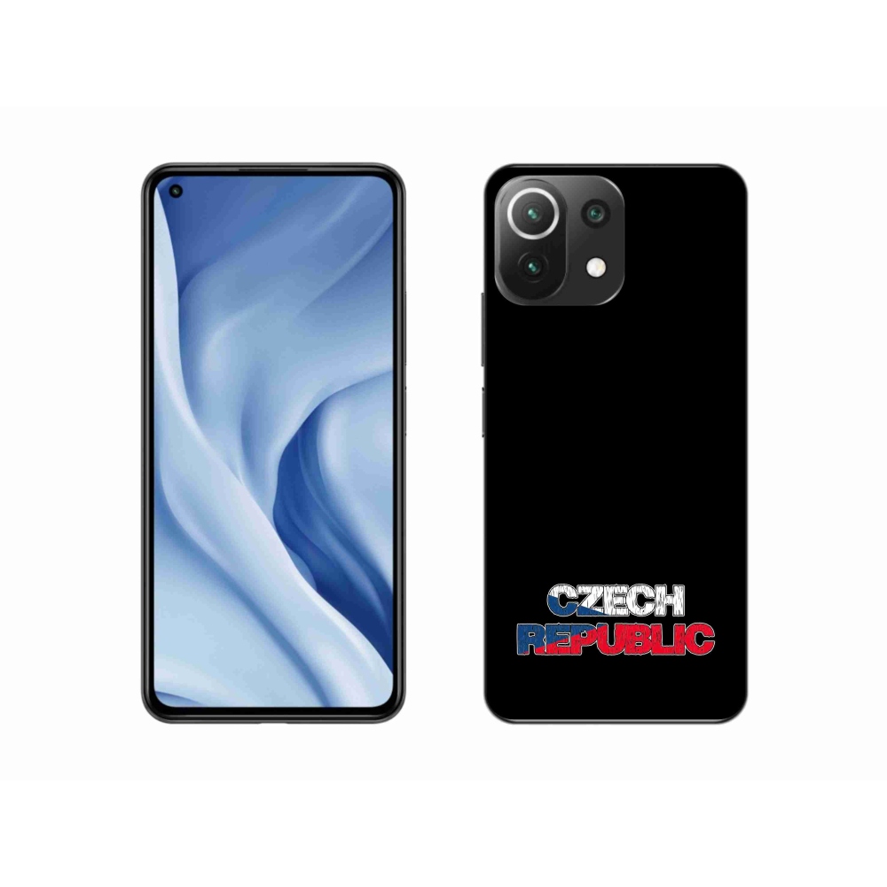 Gél borítás mmCase a Xiaomi 11 Lite 5G NE - Csehország fekete háttérrel