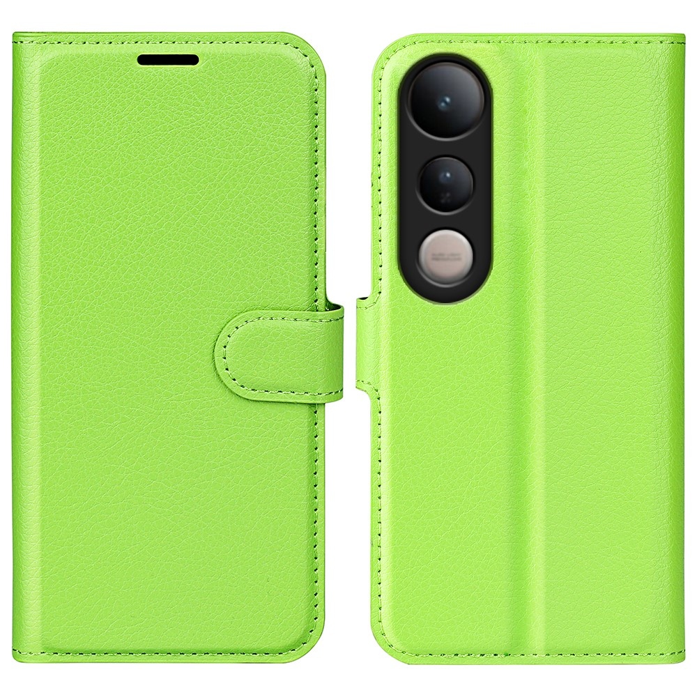 Litchi könyv tok a Vivo V50 Lite 4G/5G készülékhez - zöld