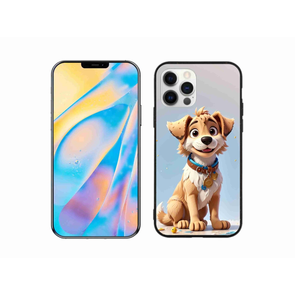 Gél borítás mmCase iPhone 12 Pro készülékhez - rajzfilm kiskutya