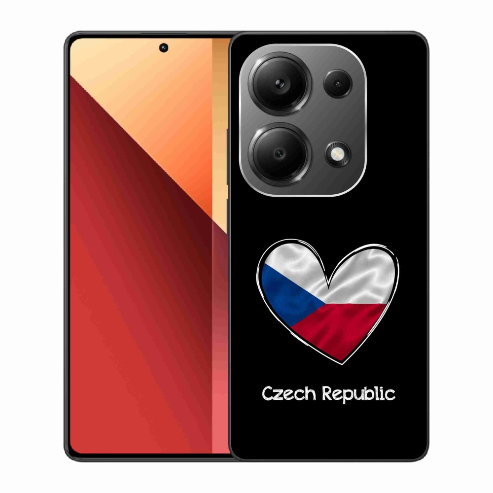 Gél borító mmCase a Xiaomi Redmi Note 13 Pro 4G/Poco M6 Pro - szív zászló fekete háttérrel