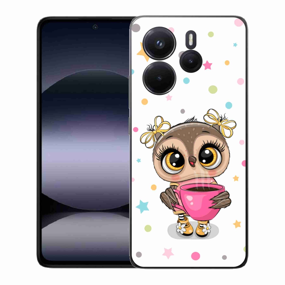 Gél borítás mmCase a Xiaomi Redmi Note 14-hez - rajzfilm bagoly