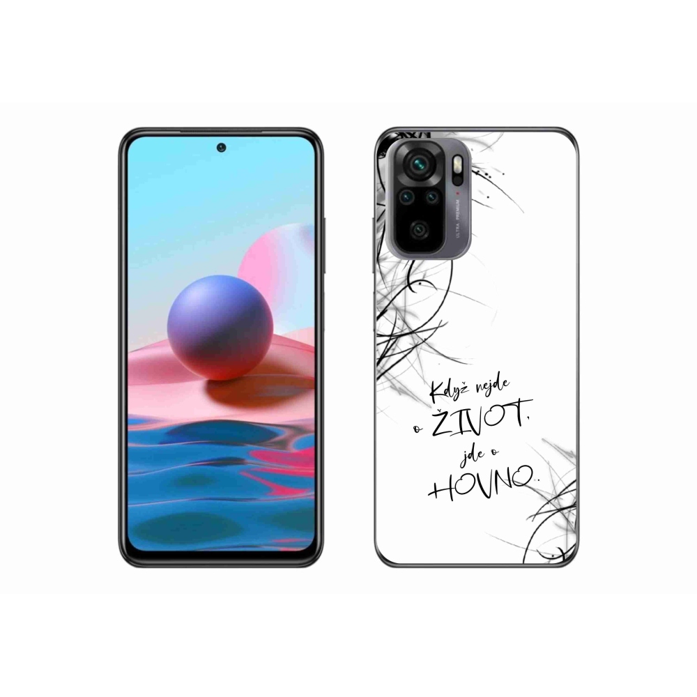 Gél borító mmCase a Xiaomi Poco M5s készülékhez - vicces szöveg 16 fehér háttér