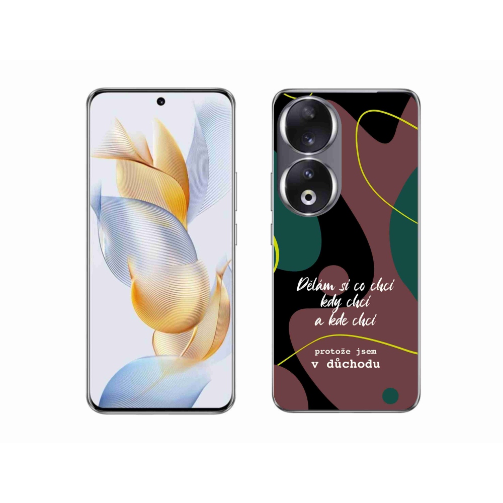 Zselés borító mmCase a Honor 90 készülékhez - vicces szöveg 10 fekete háttér