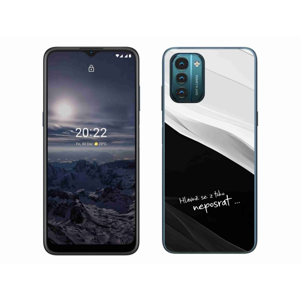 Zselés borító mmCase a Nokia G11/G21 készülékhez - vicces szöveg 13 fekete és fehér háttérrel