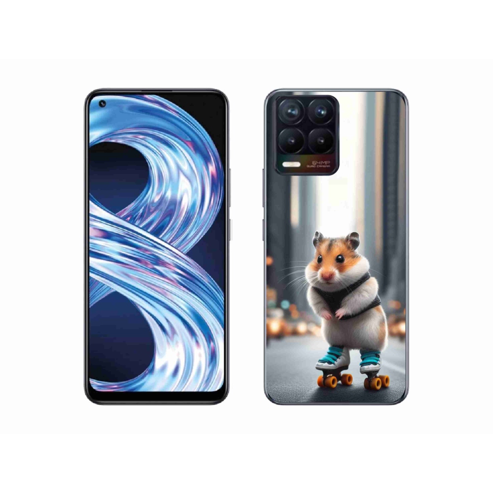 Gél borítás mmCase a Realme 8 Pro-hoz - hörcsög a korcsolyán