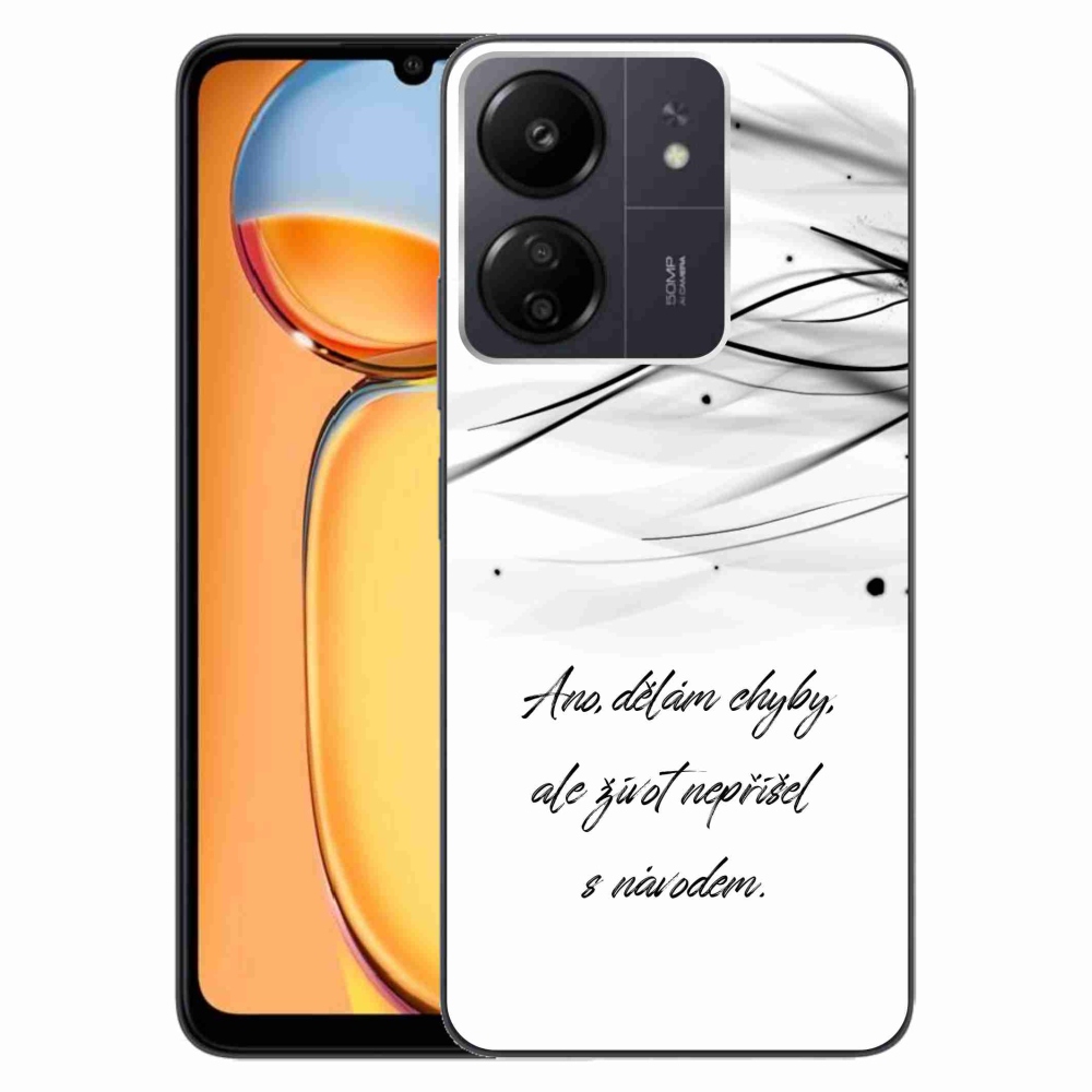 Gél borítás mmCase a Xiaomi Poco C65/Redmi 13C készülékhez - idézem fehér alapon