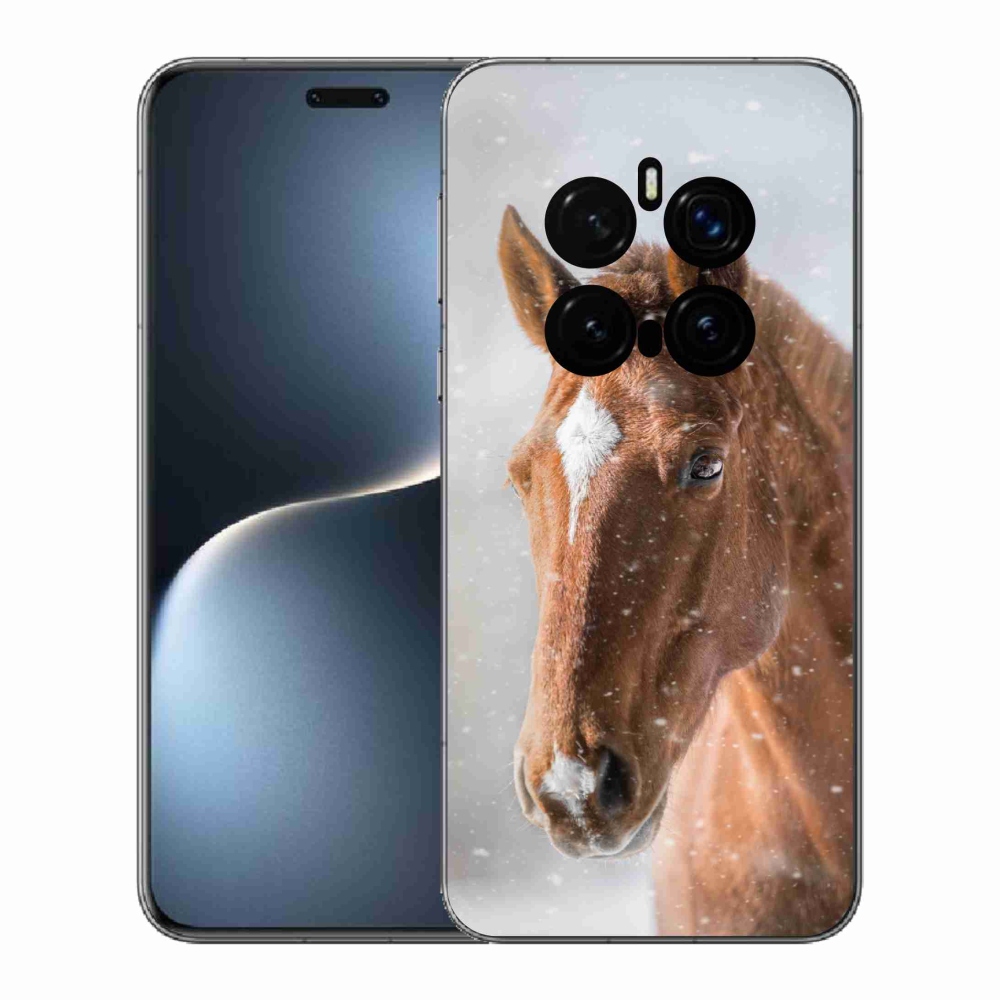 Zselés borítás mmCase a Honor Magic 7 Pro 5G számára - barna ló 2