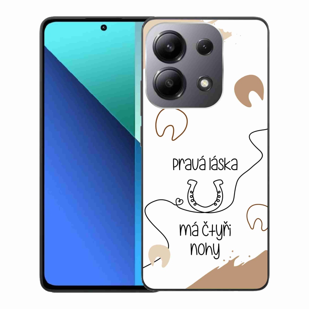Gél borító mmCase a Xiaomi Redmi Note 13-hoz - ló motívum fehér háttérrel