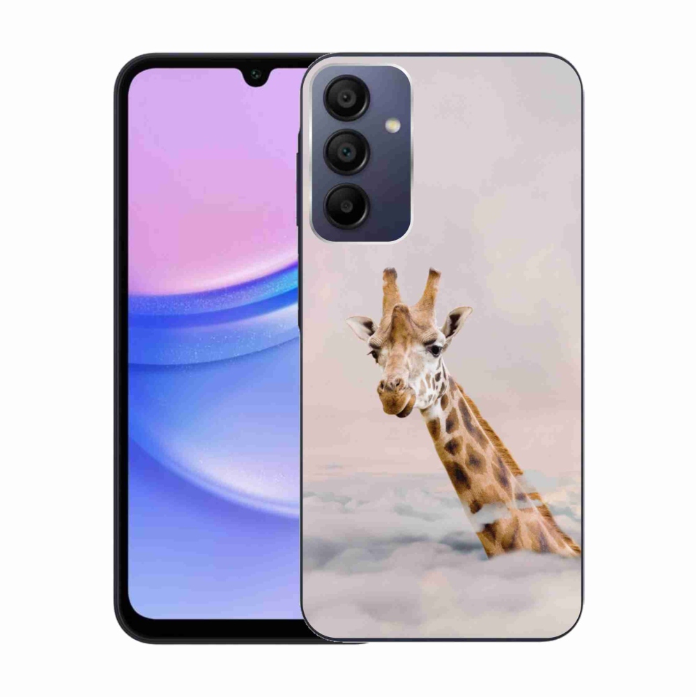 Gél borítás mmCase Samsung Galaxy A15 4G/5G készülékhez - zsiráf a felhőkben