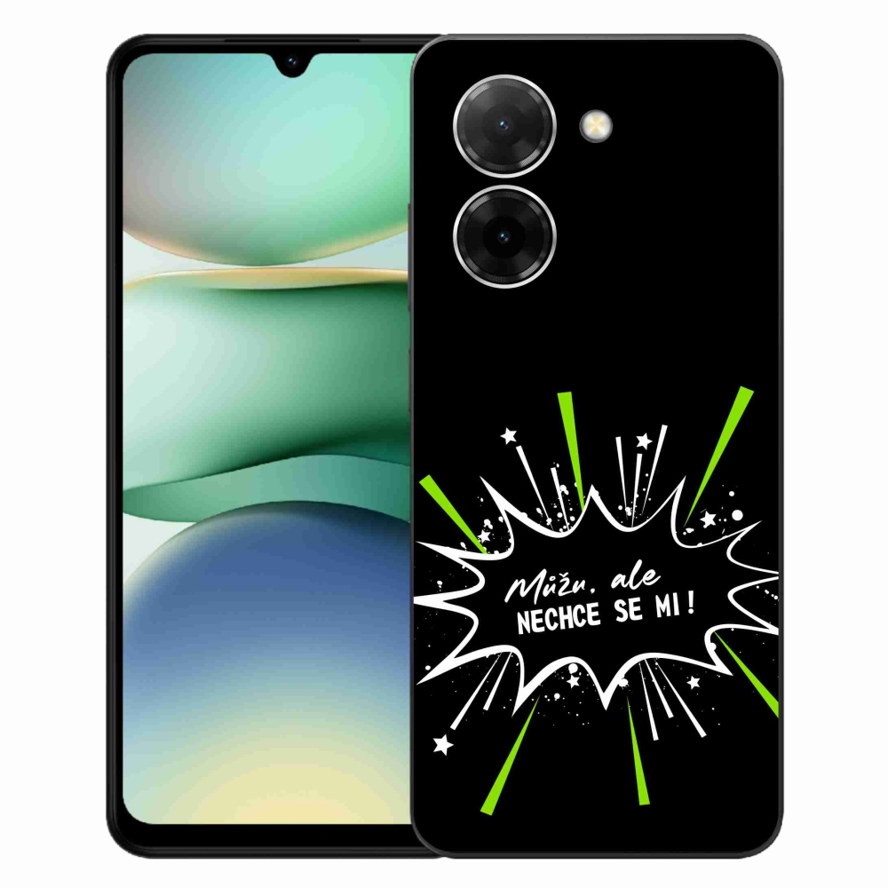 Gél borító mmCase a Xiaomi Redmi A5 (173.45x79.35x8.45mm) - vicces szöveg 11 fekete háttérrel