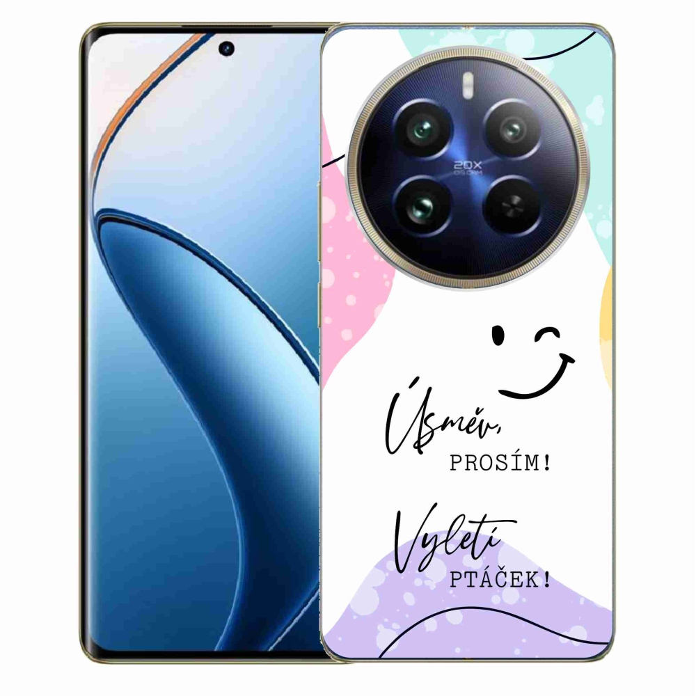 Gél borító mmCase a Realme 12 Pro 5G/12 Pro+ 5G - vicces szöveg 4 fehér háttérrel