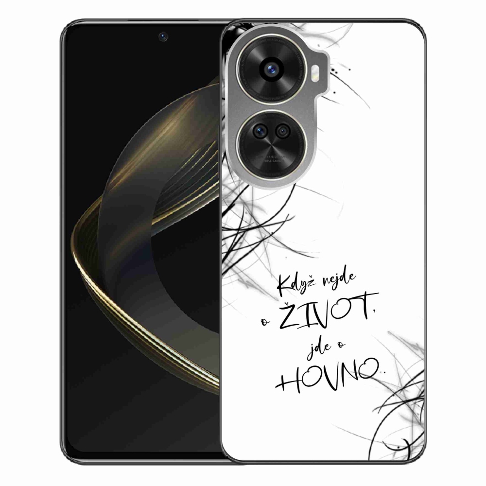 Gél borító mmCase a Huawei Nova 12 SE-hez - vicces szöveg 16 fehér háttér