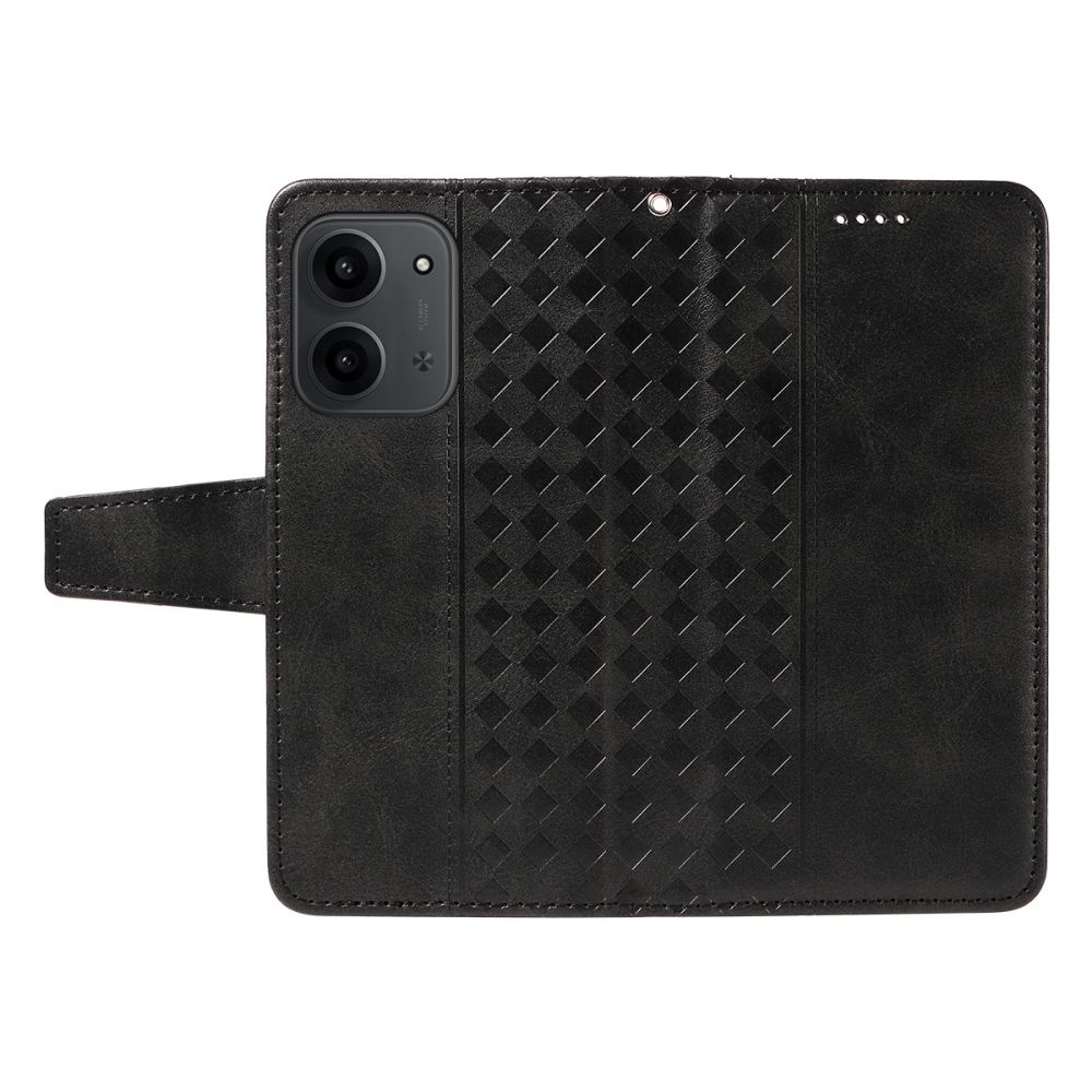 Rácsos könyv tok Xiaomi Redmi 15C 4G/5G (173mm) - fekete