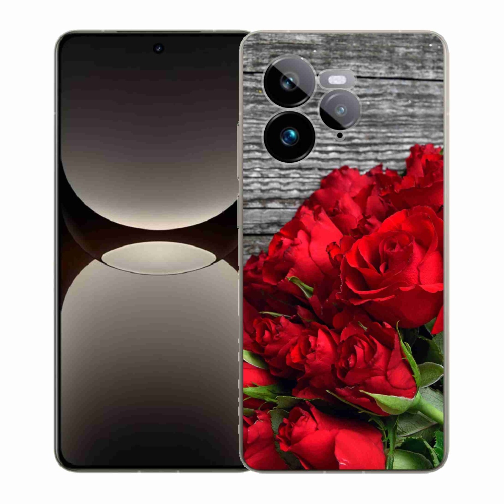 Gél borítás mmCase a Realme GT 7 Pro 5G-re - piros rózsa