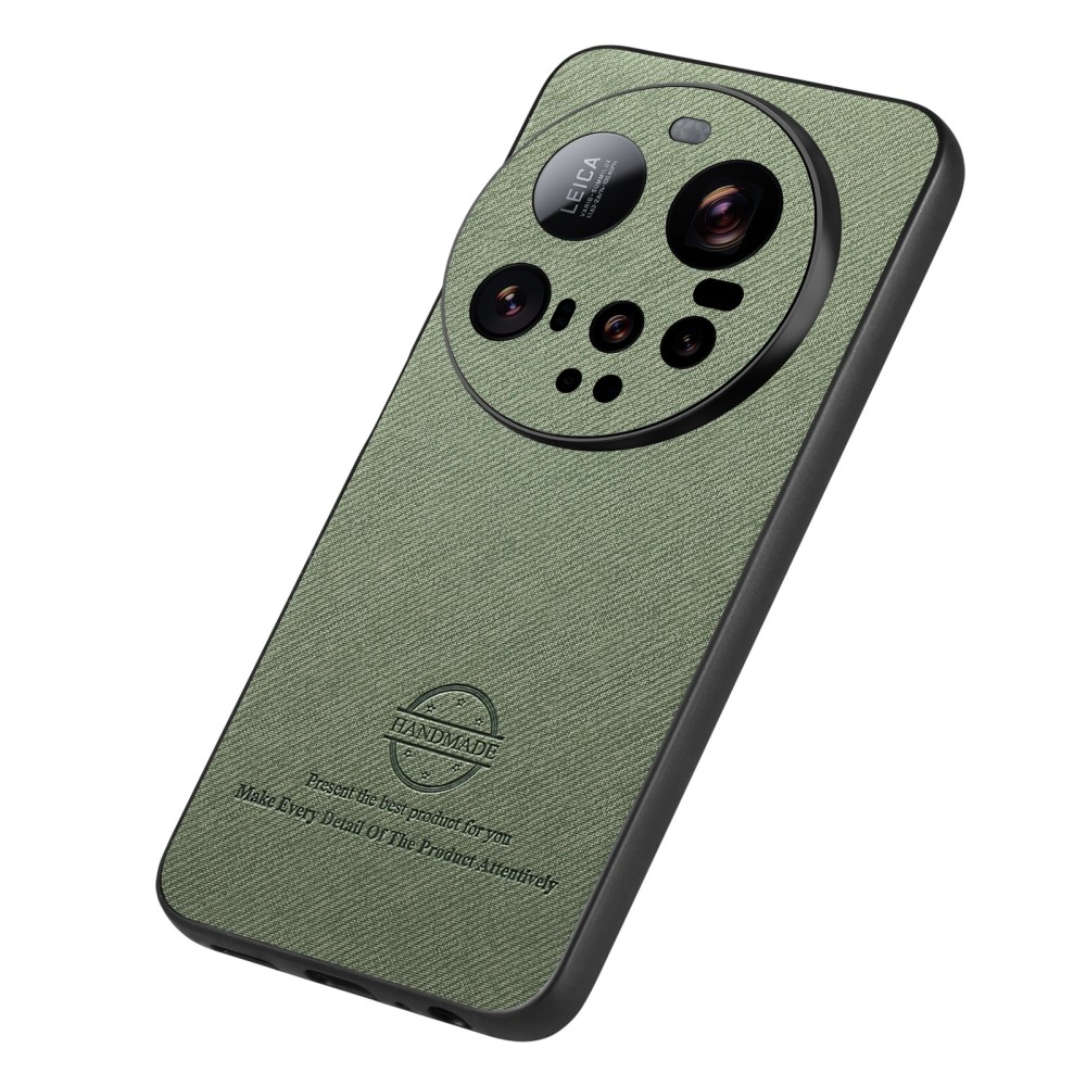 Kézműves zselés tok műbőrrel Xiaomi 15 Ultra - zöld