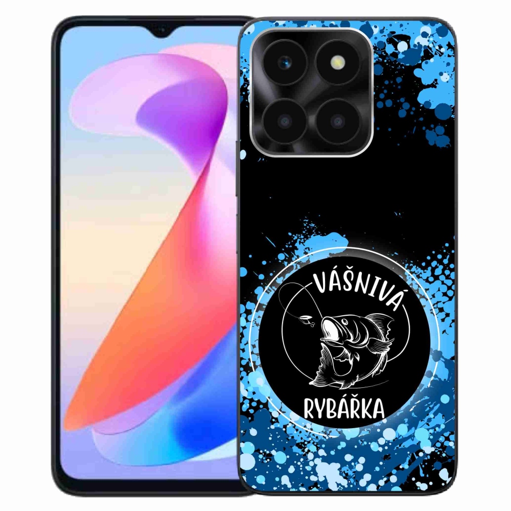 Gél borító mmCase a Honor X6a számára - szenvedélyes halásznő fekete háttérrel