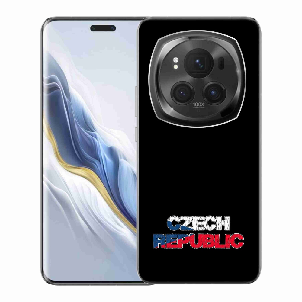 Zselés borítás mmCase a Honor Magic 6 Pro 5G készülékhez - Csehország fekete háttér