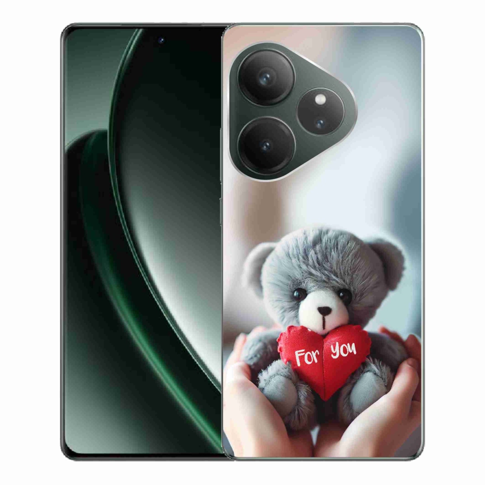 Gél borítás mmCase a Realme GT 6 5G/GT 6T 5G számára - mackó a szerelmeseknek