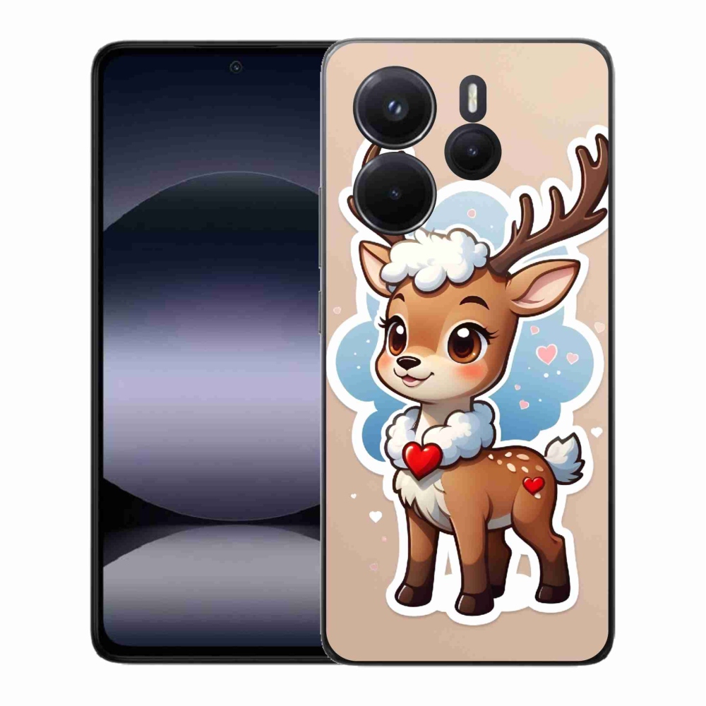 Gél borító mmCase a Xiaomi Redmi Note 14-hez - rajzfilm rénszarvas
