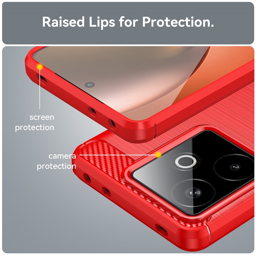 Szénálló zselés tok a Realme GT 7 5G/GT 7T 5G készülékhez - piros