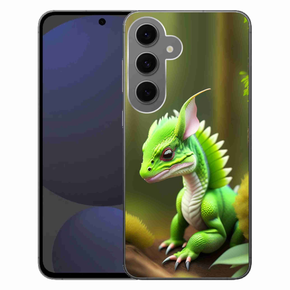 Gél védőhuzat mmCase Samsung Galaxy S24 FE - zöld sárkányhoz