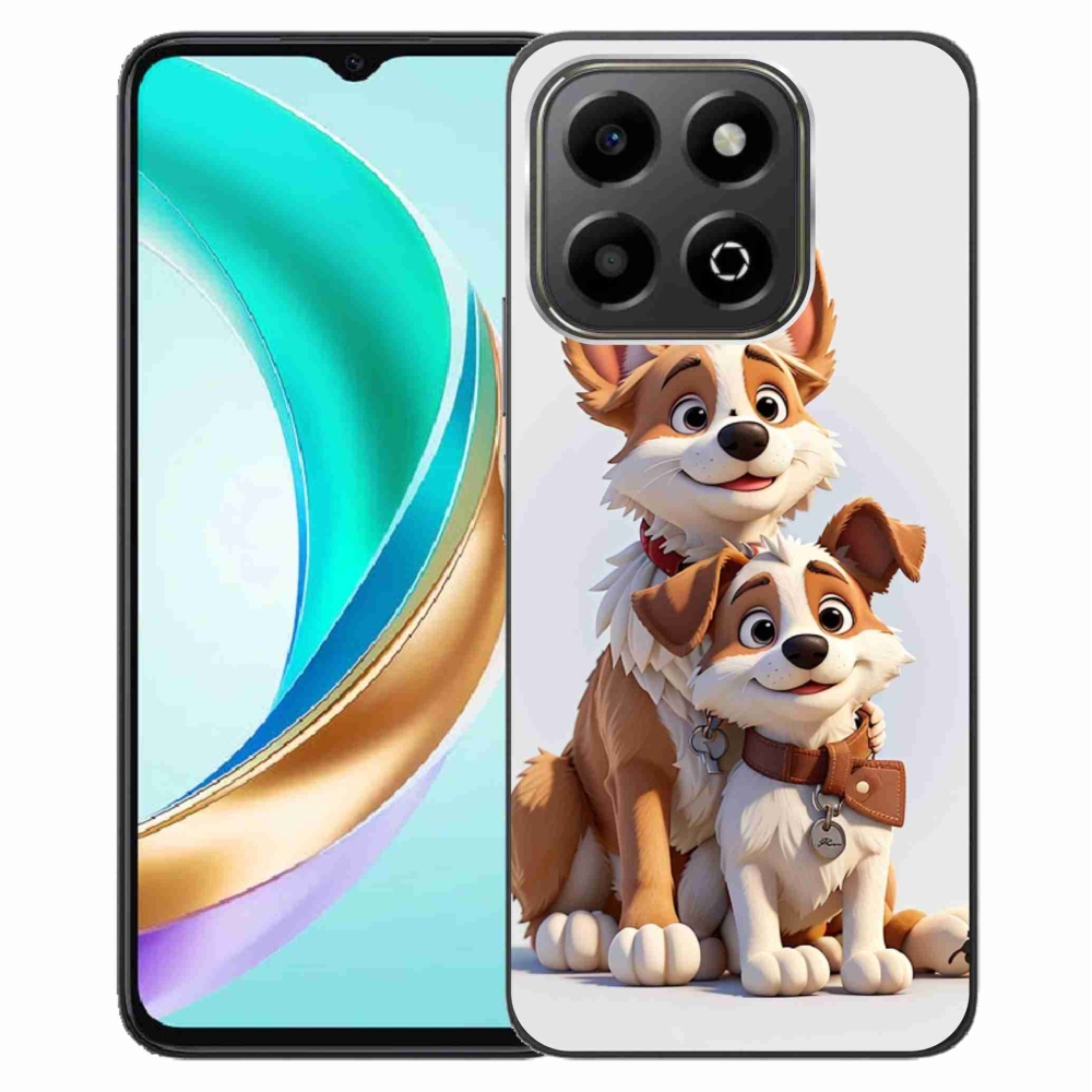 Zselés borítás mmCase a Honor X6b számára - kutyák rajzolása