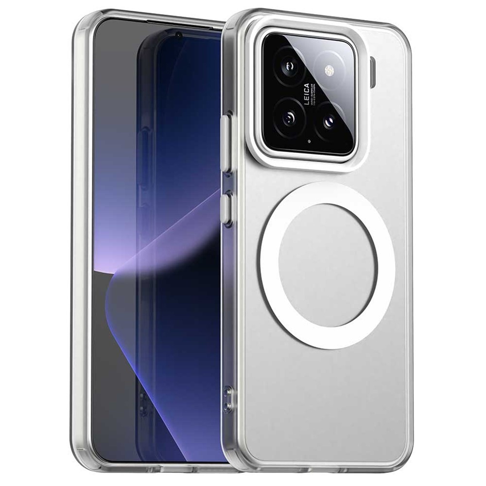 Candy zselés tok MagSafe-val a Xiaomi 15-öshöz - fehér