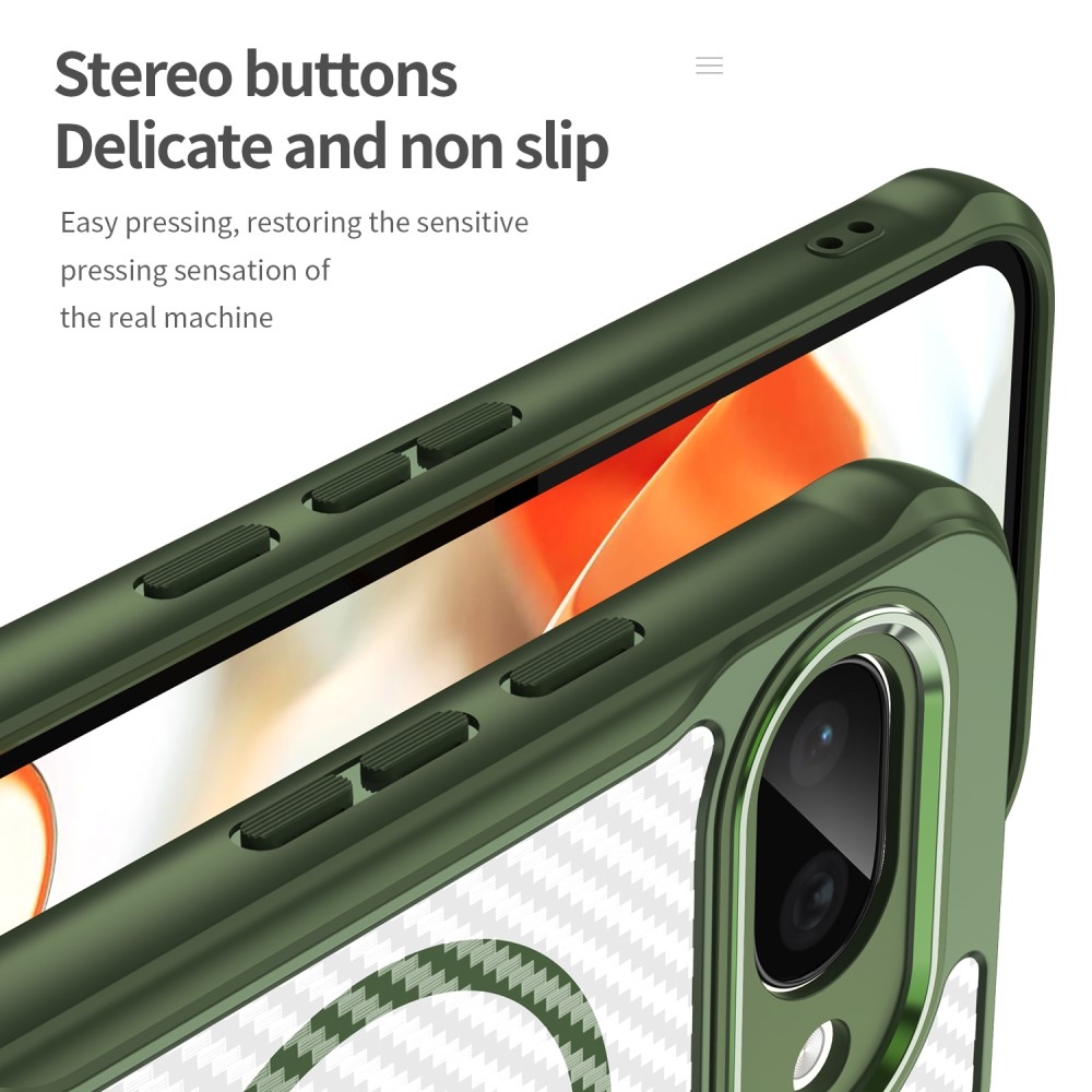 Textúrálló borítás MagSafe támogatással a Google Pixel 9a készülékre - zöld színű