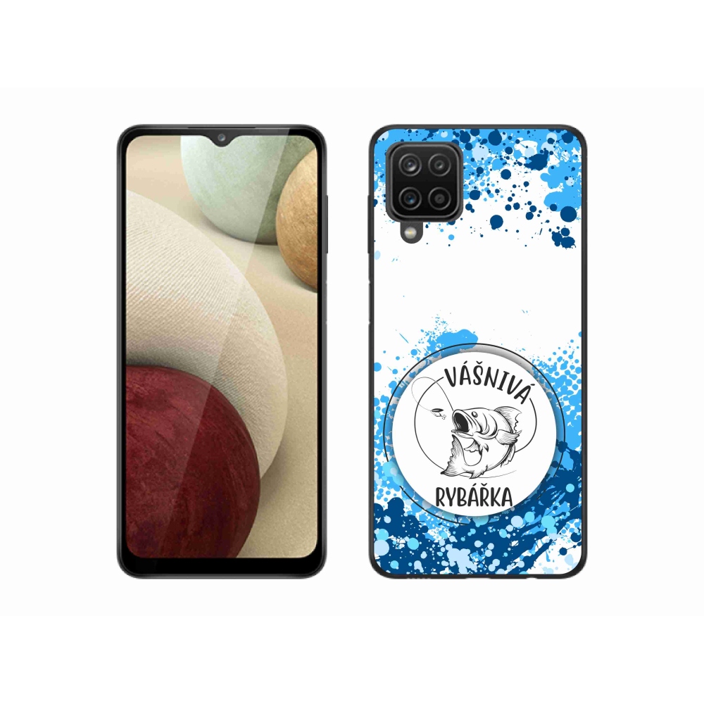 Gél borító mmCase Samsung Galaxy M12 készülékhez - szenvedélyes halásznő fehér háttérrel