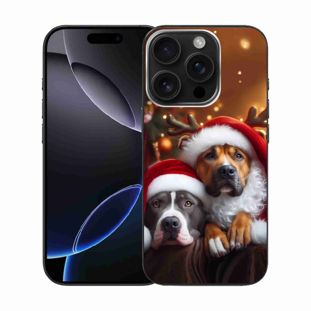 Gél borítás mmCase iPhone 16 Pro készülékhez - Karácsonyi kutyák