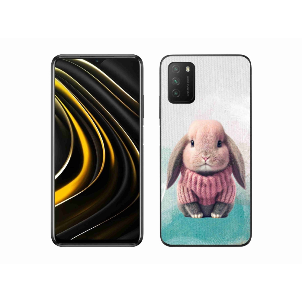Gél borítás mmCase a Xiaomi Poco M3-hoz - nyúl pulóverben