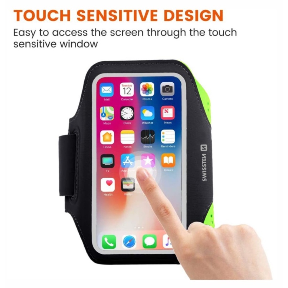 Swissten Arm Band fitnesz karhüvely 6 hüvelykig - fekete/rózsaszín