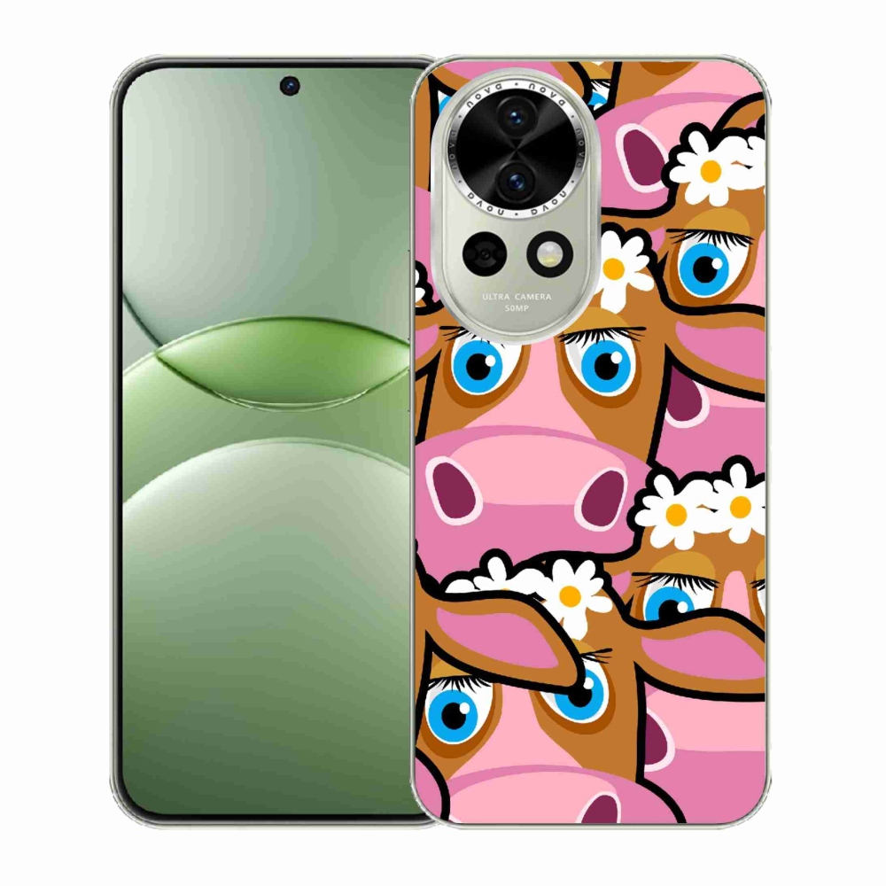 Zselés borítás mmCase a Huawei Nova 13 5G-n - rajzfilm tehenek