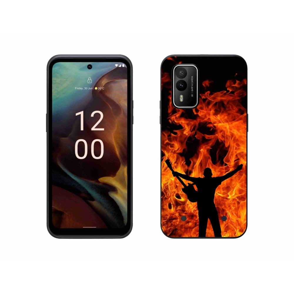 Zselés borítás mmCase a Nokia XR21 készülékhez - zenész és tűz