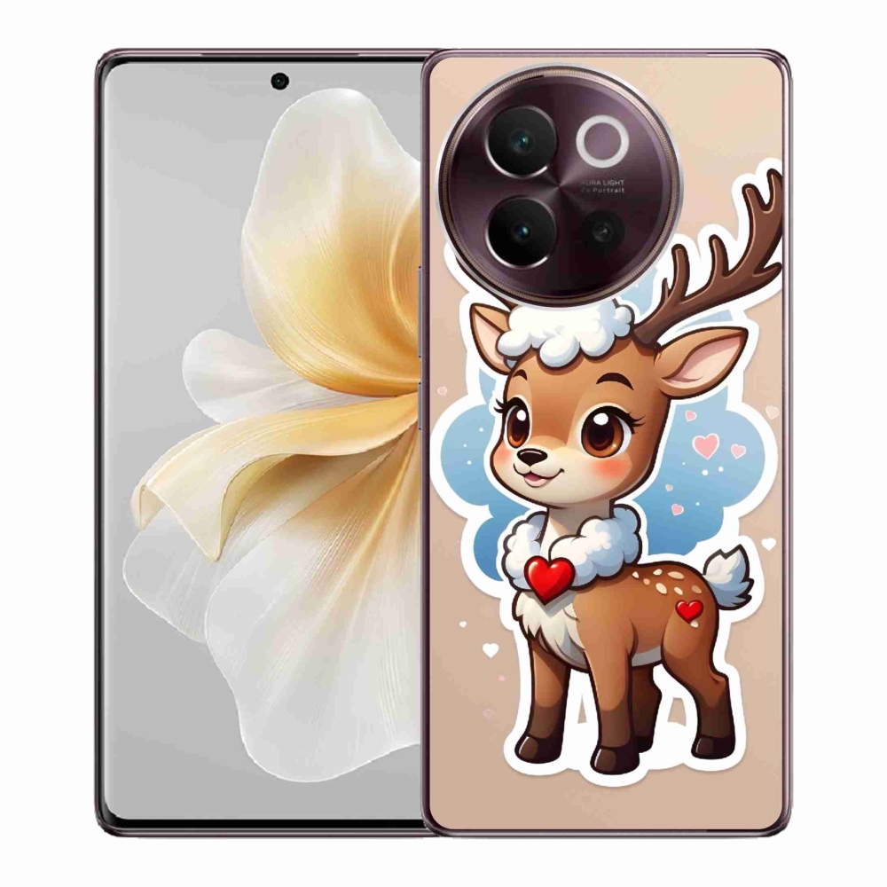 Gél borítás mmCase a Vivo V40 Lite 5G készülékhez - rajzfilm rénszarvas