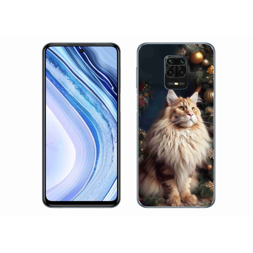 Gél borítás mmCase a Xiaomi Redmi Note 9 Pro számára - macska a fánál
