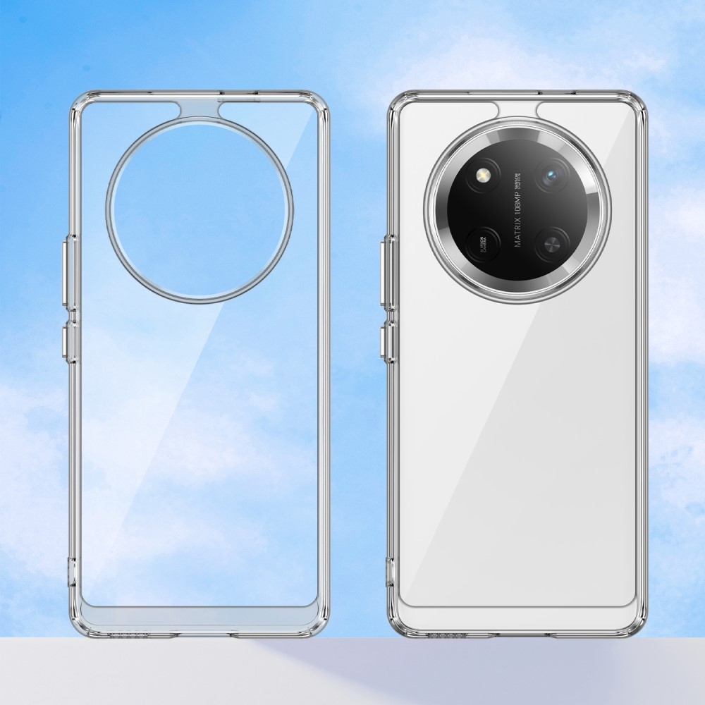 Gél tok kemény hátlappal a Honor Magic 7 Lite 5G számára - átlátszó