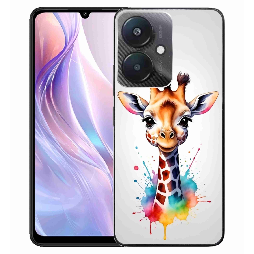 Gél borítás mmCase a Xiaomi Redmi 13C 5G-hez - zsiráf 1